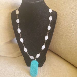 Handmade Turquoise rose quartz Necklace